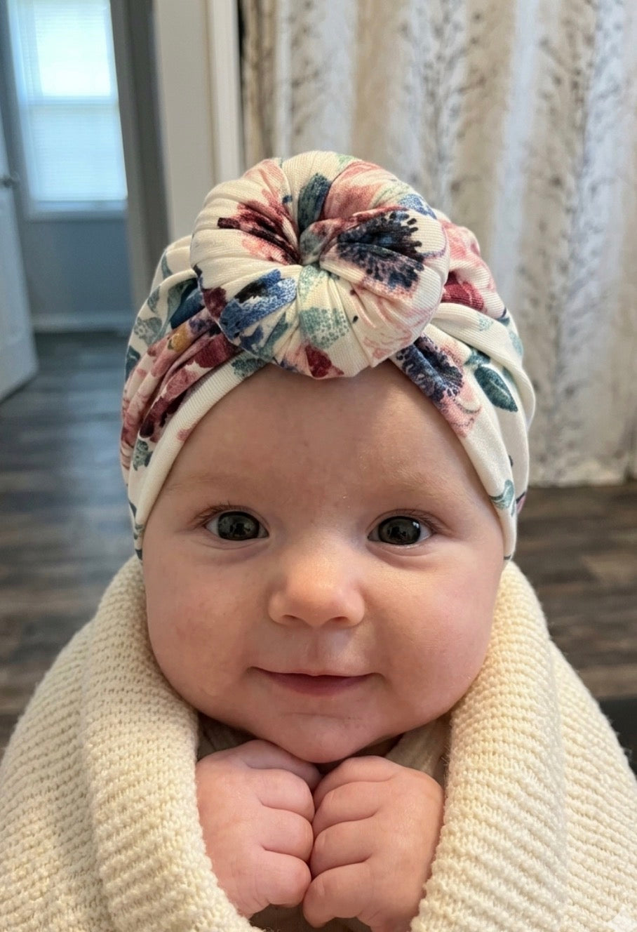 Floral Rose Turban
