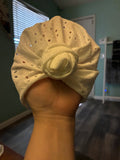 White Eyelet Turban