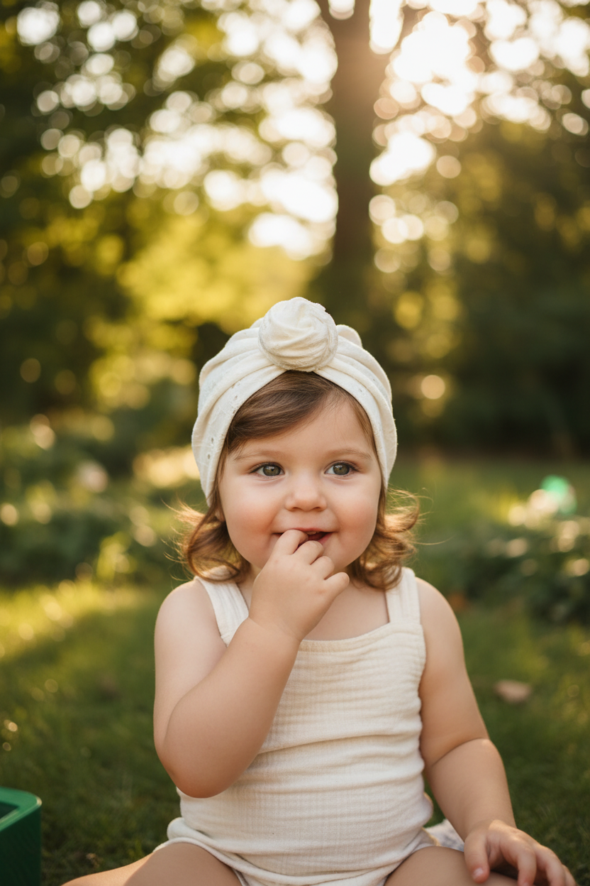 White Eyelet Turban